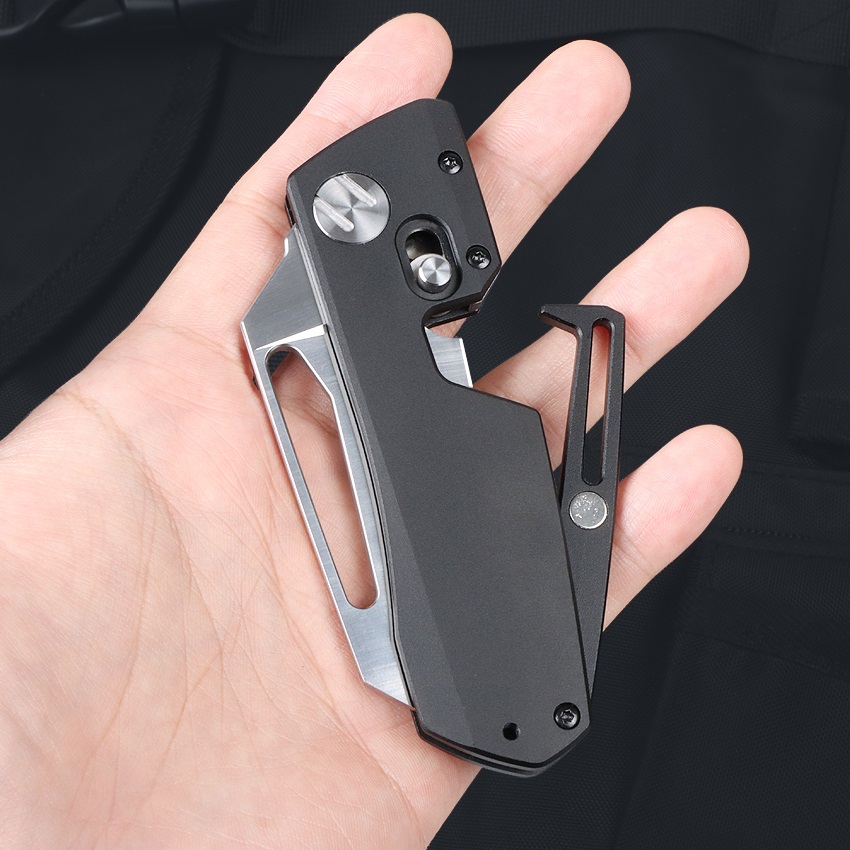 Black Bear Fast Opening Axis T6 Aluminum Handle No Logo Folding Knife UD408777